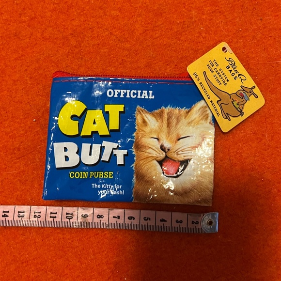 Blue Q eco-friendly Cat butt coin purse NWT - Picture 6 of 7